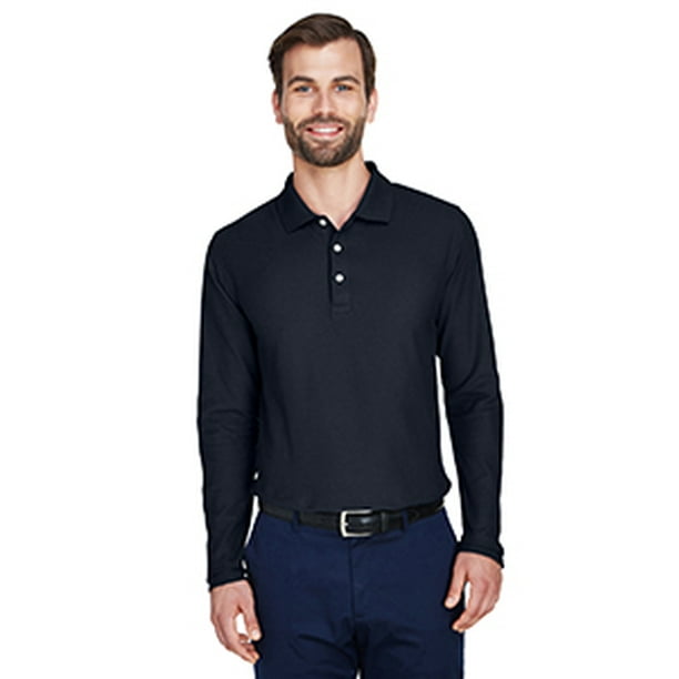 D & Jones Mens Tall Size Drytec20 Performance Long-Sleeve Polo D & Jones Mens Tall Size Drytec20 Performance Long-Sleeve Polo